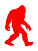 Big Foot Red Cut Image